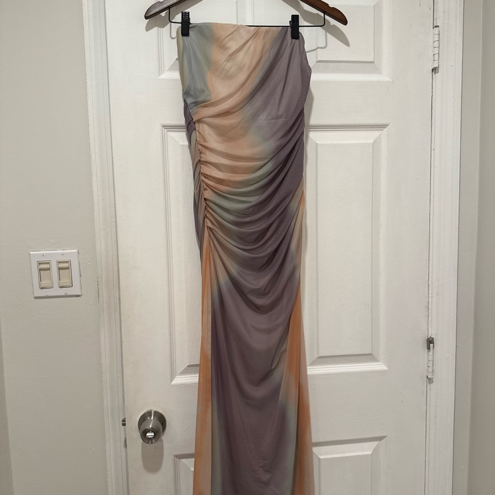 ZARA Elegant Strapless Ruched Gown
